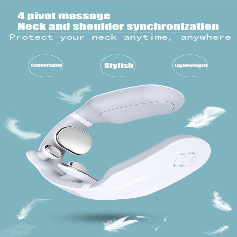 Smart Rechargeable Wireless Neck Massager 360 Infrared Physiotherapy Intelligent Neck Massager