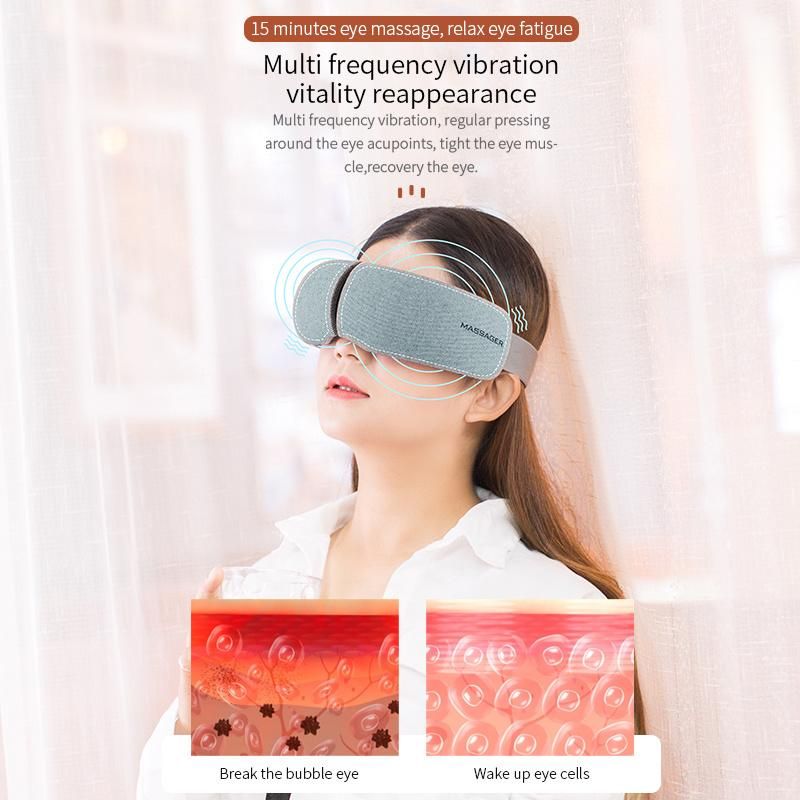 Foldable Eye Mask for Eye Stress Therapy Wireless Eye Care Machine with Air Pressure