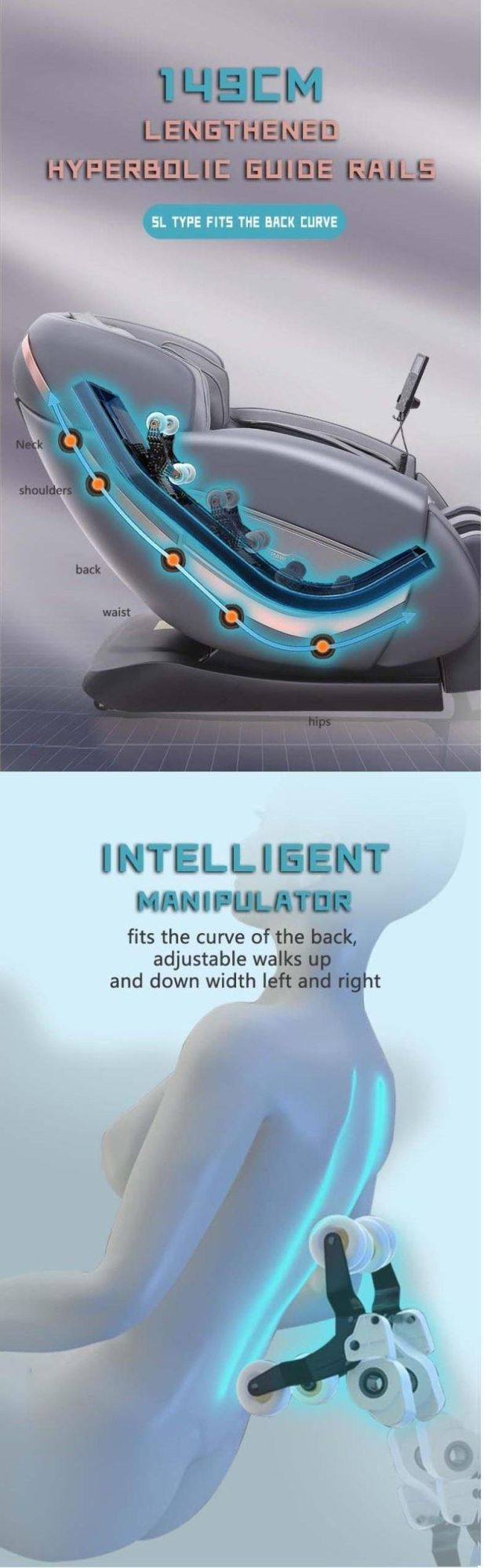 Hot Sale OEM Intelligent 4D Economic Massage Chair with Heating Vibrating Shocking
