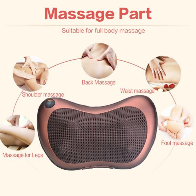 Multi-Function Electric Rechargeable Shiatsu Kneading Neck Car Seat Massage Pillow