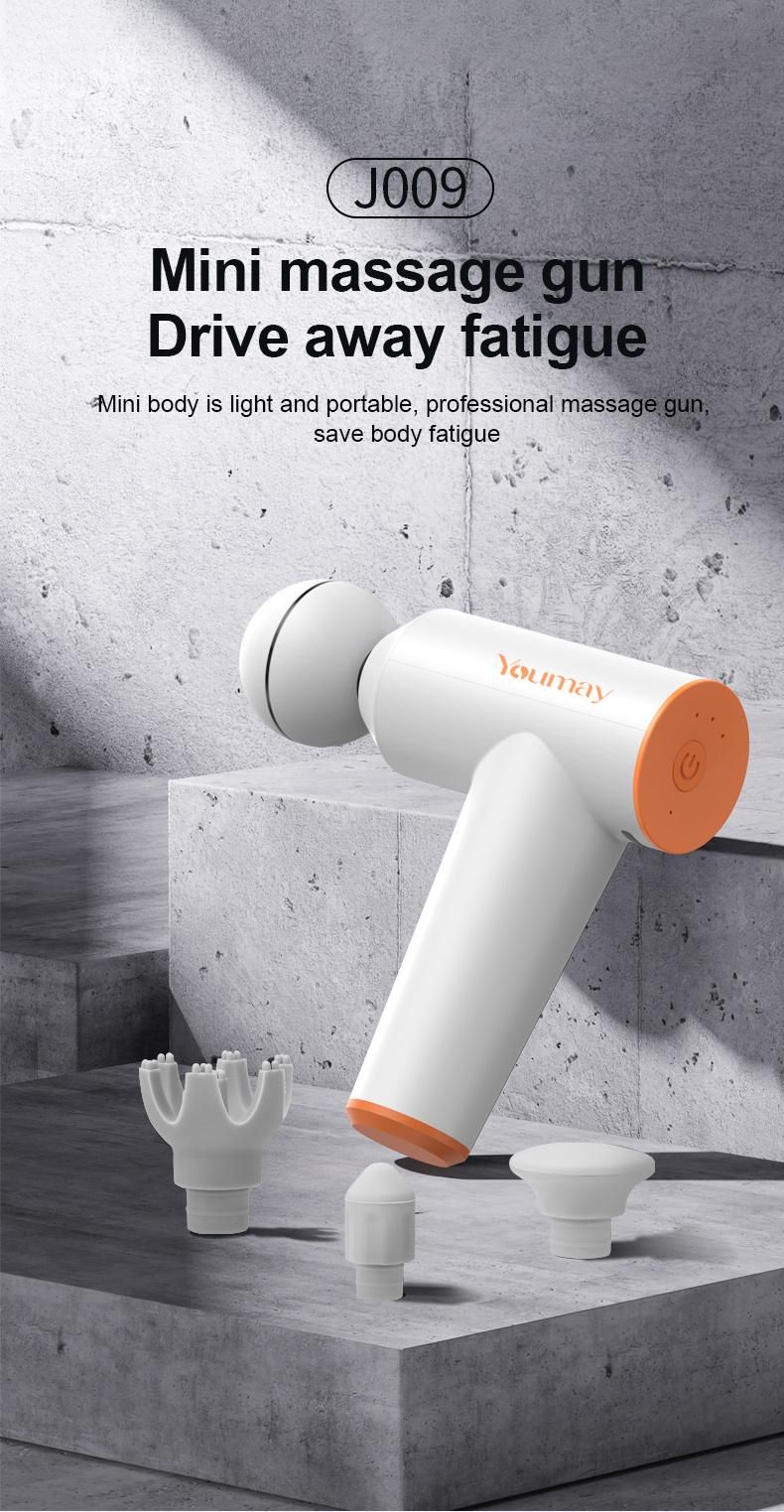 Powerful Massage Gun Handheld Massager Dropshipping Sport Deep Tissue Percussion Fascia Type C Mini 6 Heads Massage Gun