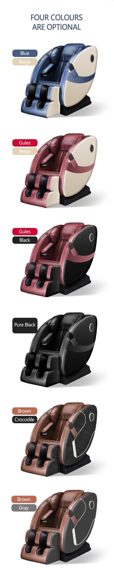 Latest Modern High-Techology PU Leather Shiatsu Air Pressure Massage Chair