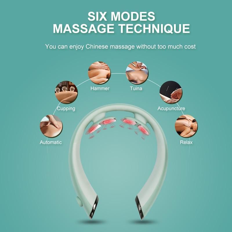 Intelligent Neck Massager with Heat, Smart Heated Neck Massager