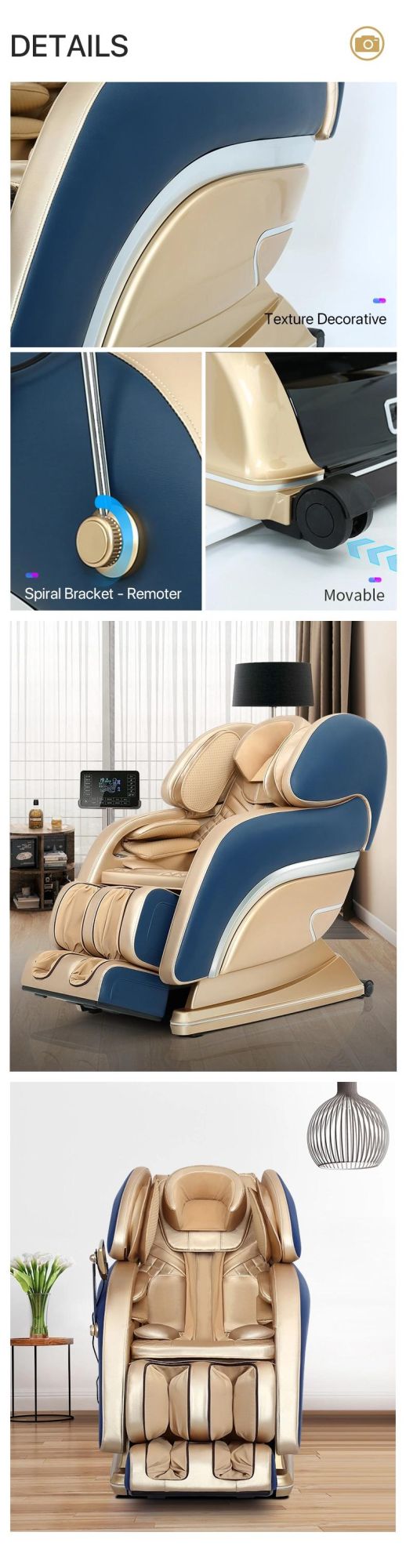 Jare S7 Wholesale 4D OEM ODM Factory Price Hot Sales Luxury Leather SL-Track Zero Gravity Electric Full Body Massage Chair