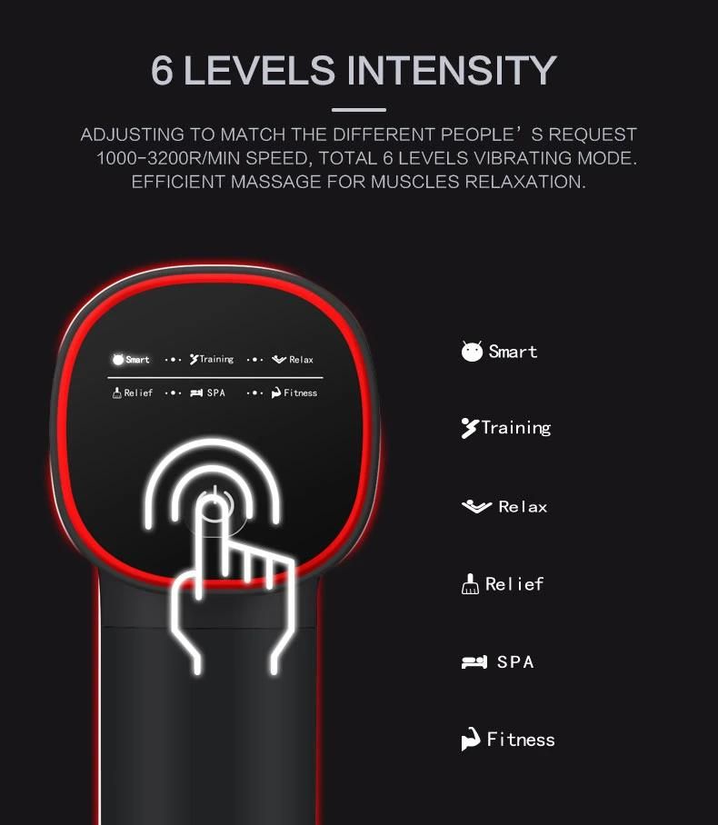The New Product Mini Massage Gun Dropshipping with LCD Screen Body Muscle Therapy Fascia Massage Gun with Power Brusless Motor