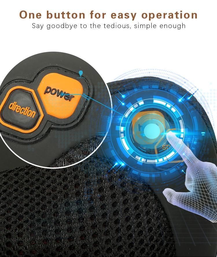 2022 OEM ODM Hot Sale Huangtai Full Body Deep Kneading Shiatsu Back Heated Neck Massage Pillow for Car Home Office Use