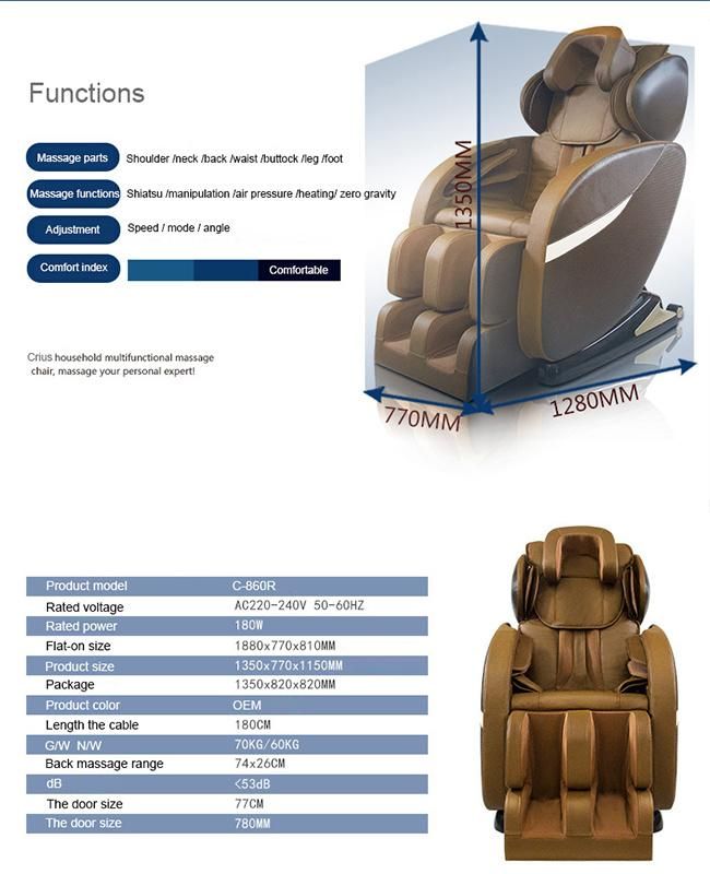 Whole Body Air Pressure Head Massage Chair