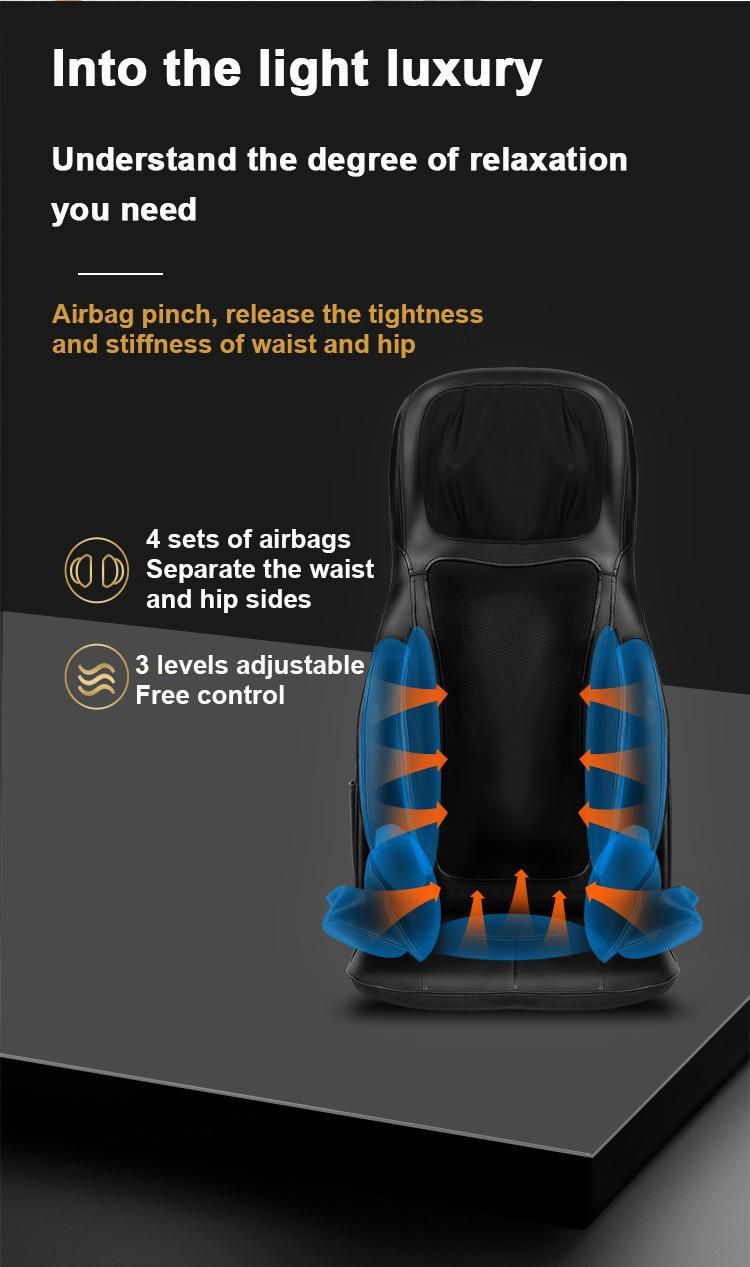 Car and Home Use Shiatsu Kneading Air Compress Massager Cushion