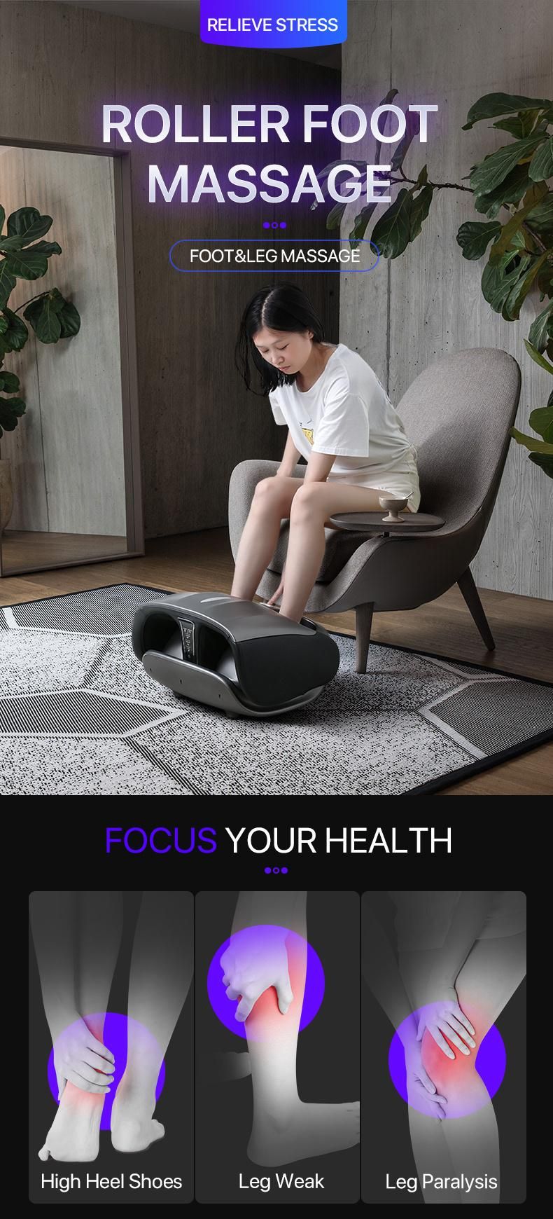 Jare Factory Vibrator for Shiatsu Leg Roller Electric and Massage Machine Beautician Vibrating Circulation Calf Foot Massager