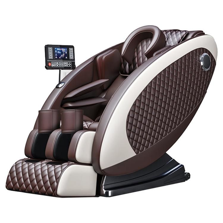 Electric Full Body Egg Shape Chair Massager Vibration Air Squeezing Shiatsu L Track Massage Chair with Bt Speakers