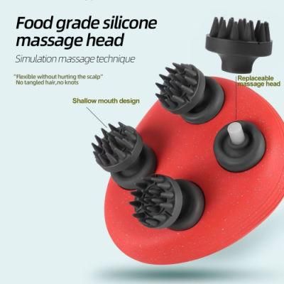 Pulse Massager Head Massager Battery Operated Rotating Massager Head Wireless Scalp Massage Hand-Held Convenient Wireless Charging Fast