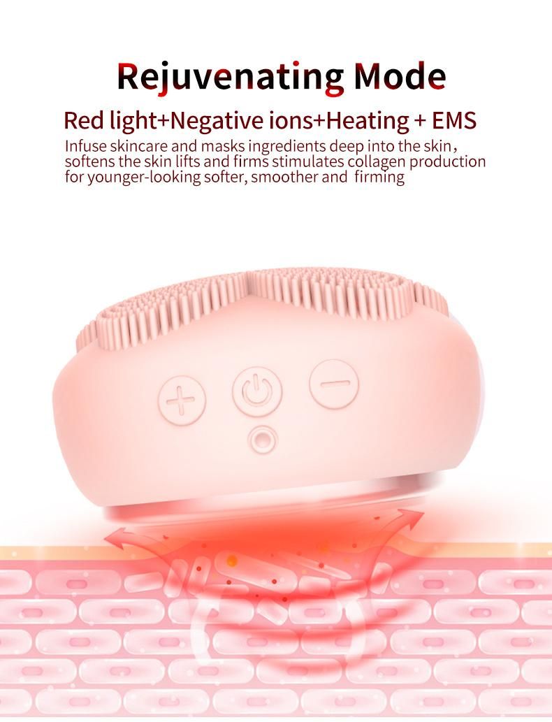 EMS+Vibration +Blue Light+Postive Ion+Heating Smart Mask Facial Device