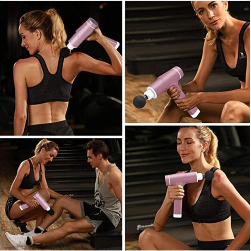 2020 Iease Professional Female Sports Massage Gun 16.8V Percussion Massager Deep Tissue Stimulator Massage Gun