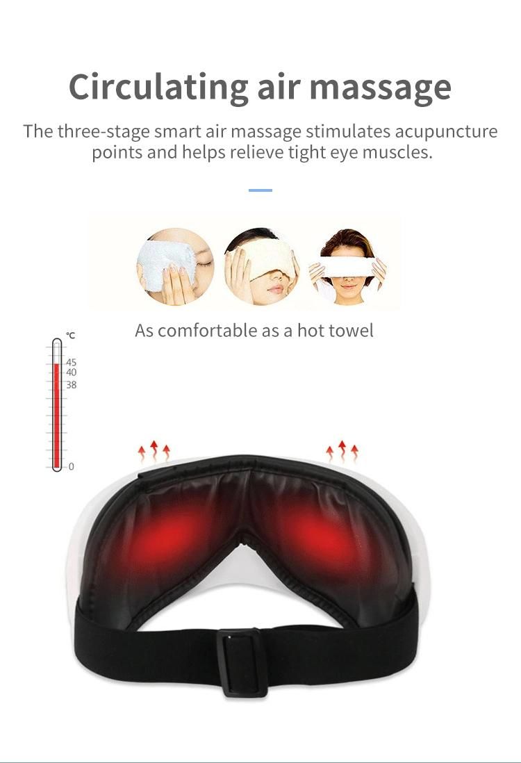 Wireless Electric Heat Smart Eye Massager with Heat Compression