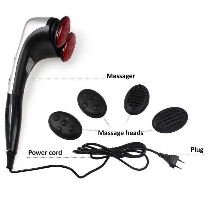 Amazon Hot Sell Powerful Dual Heads Vibration Electric Infrared Wireless Handheld Body Neck Massager Hammer