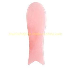 Rose Quartz Guasha Tools with Fish Shape