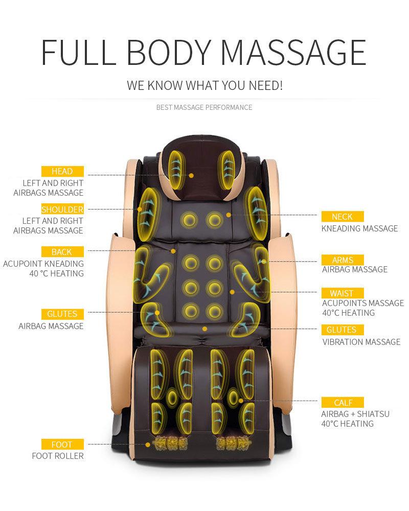 2022 Latest SL-Track 0 Gravity 4D Full Body Shiatsu Massage Chair