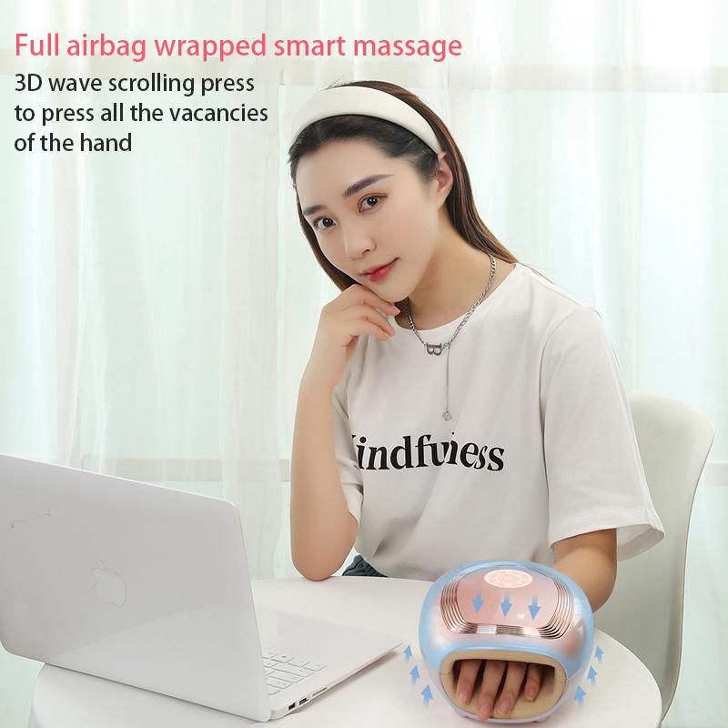 Electric Cordless Hand SPA Massager with Heat & Compression Pressure Point