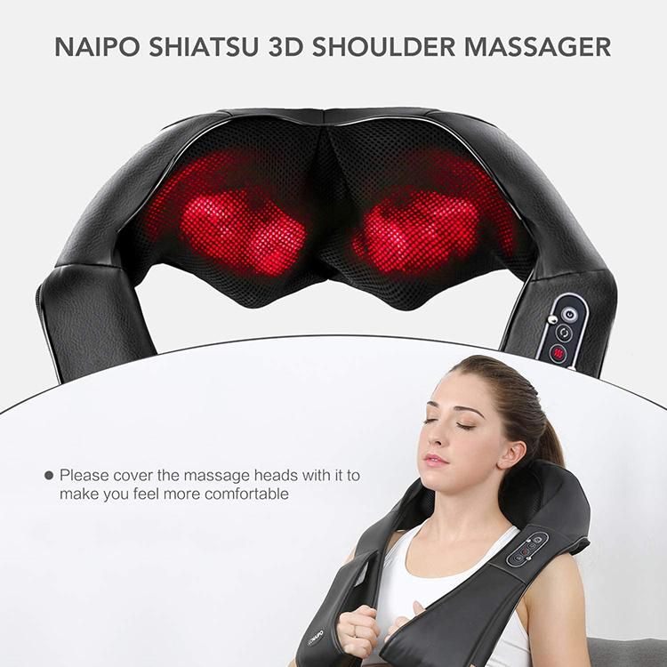 Shiatsu Back and Neck Massager with Deep Tissue Kneading and Heating Massage Shawl