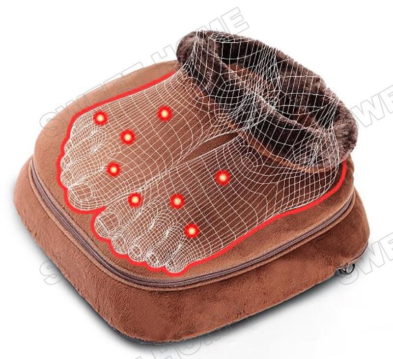 Wholesale Detachable Vibrating Foot Warmer Shoes Electric Thermal Foot Massager with Therapeutic Vibration