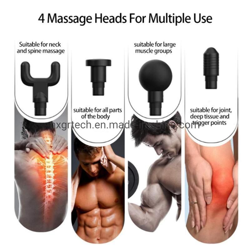 Battery Operated Handheld Sports Drill Gym Fitness Body Vibrating Massager Fascial Muscle Tissue Percussion Massage Gun