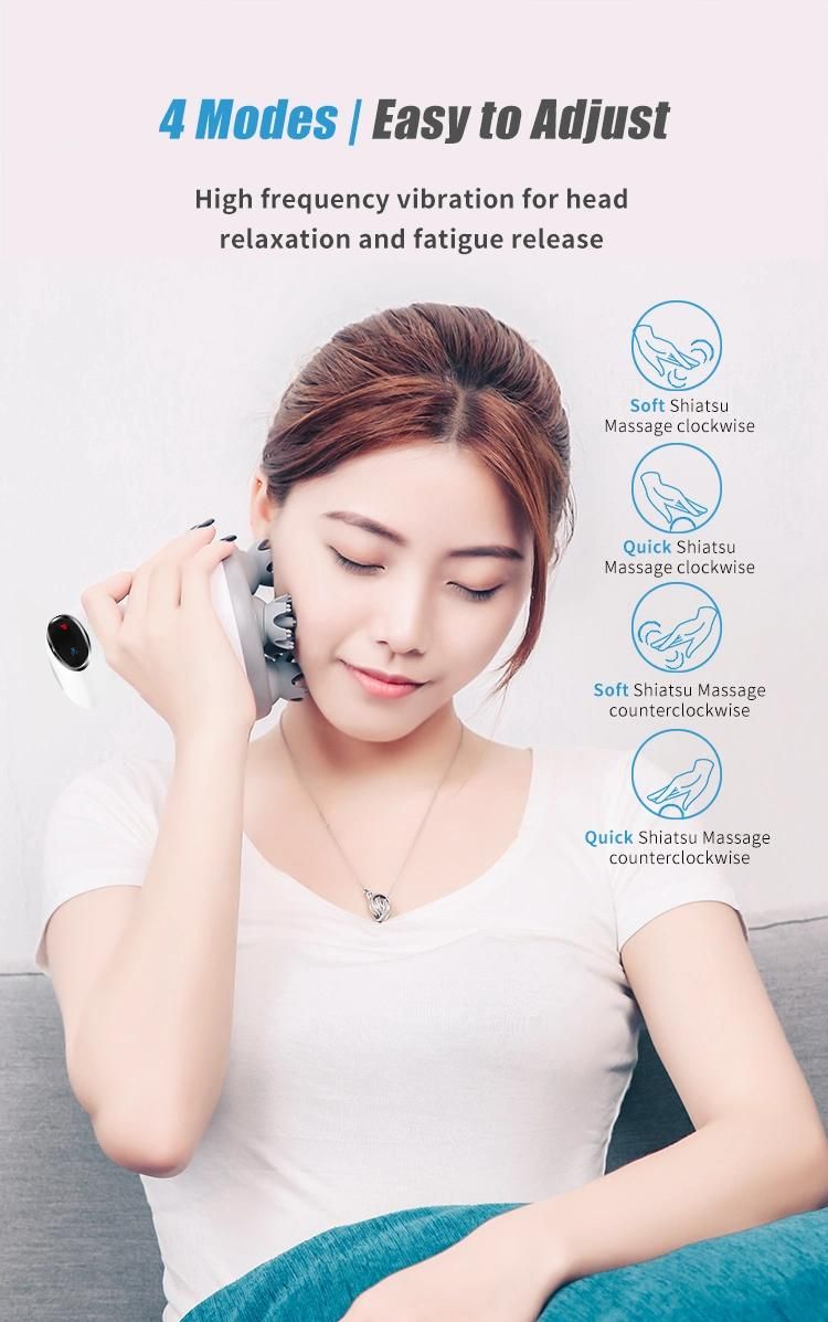 Waterproof New Massager Head Massager Wireless One Button Easy Use Scalp Massager