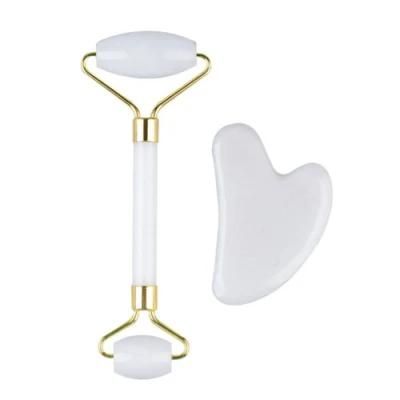 100% Natural White Jade Roller for Facial Massager