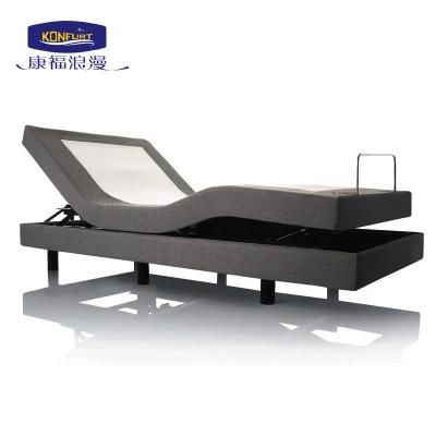 Massage Electric Bed Adjustable Bed with Bed Skirt Underbed Lighting