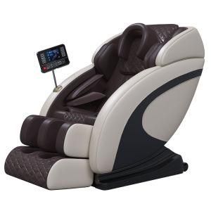 2021 Hot Sale Luxury Smart Leather 4D Multifunction Shiatsu Black Foot Body Massage Chair