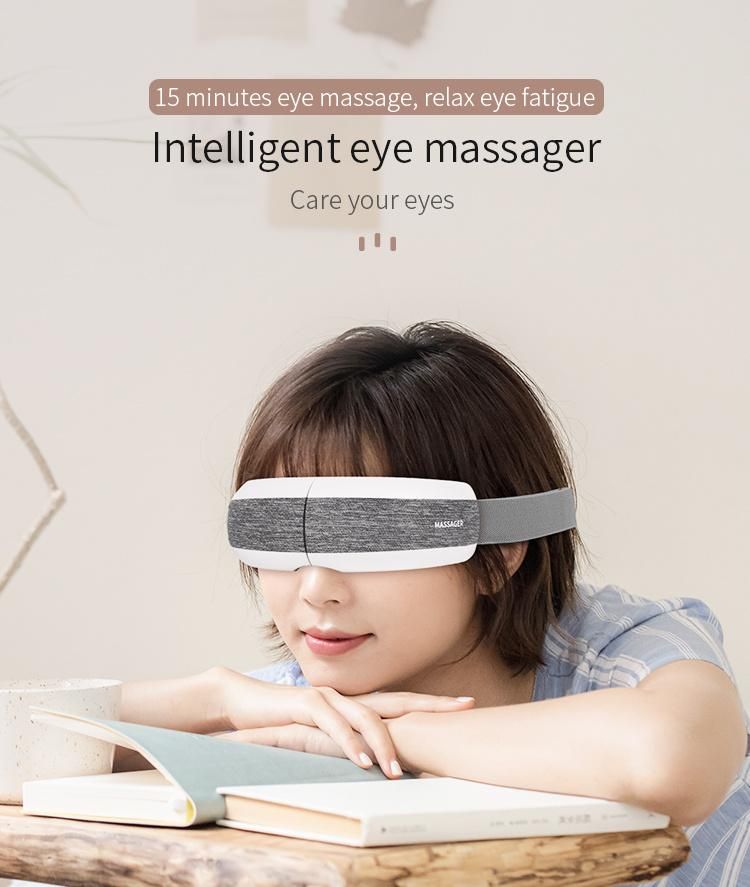 2022 Upgraded Rechargeable Smart Eye Massager with Broadcasting for Eye Muscle Relax