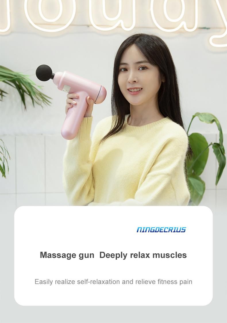 2021 Mini 20 Speed Electric Percussion Vibration Full Body Massager Deep Tissue Fascia OEM Muscle Massage Gun with LCD Screen