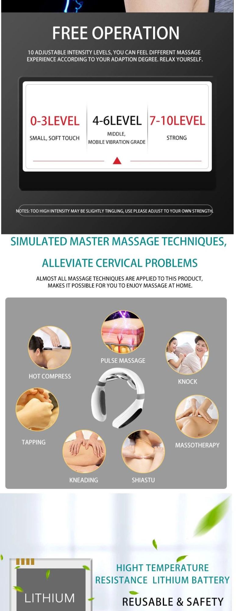 Convenient Intelligent Cervical Massager for Home Use