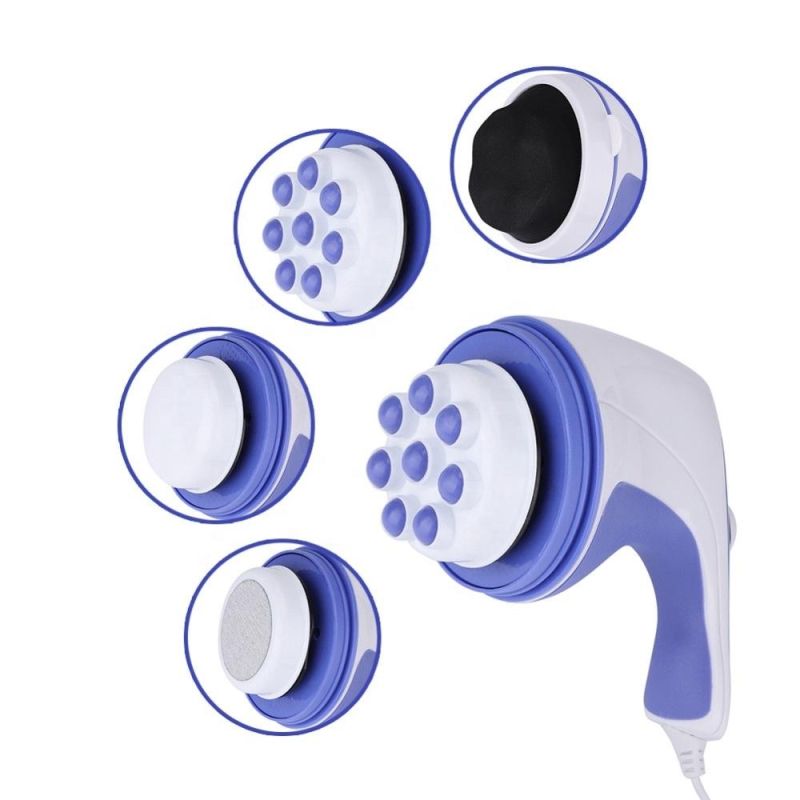 Relax&Tone Anti Cellulite Body Roller Massager with Interchangeable Heads Portable Fat Reducing Body Massager