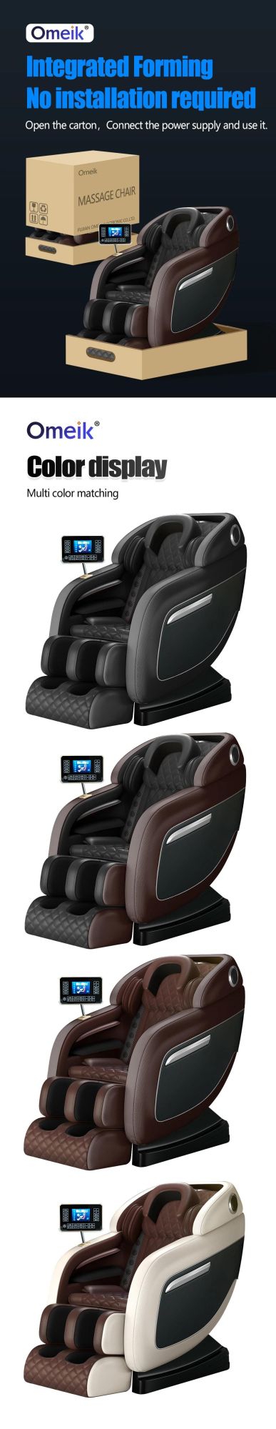 Wholesale High Quality Latest Healthcare Massage Chair Electric 3D Shape Full Boddy Zero Gravity with Touch Screen