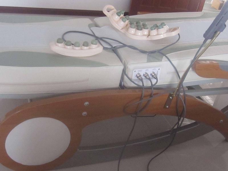 Electric Full Body Acupressure Thermal Jade Stone Massage Table Bed