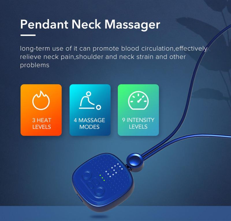 Neck Massager Necklace EMS Tens Intelligent Neck Massager