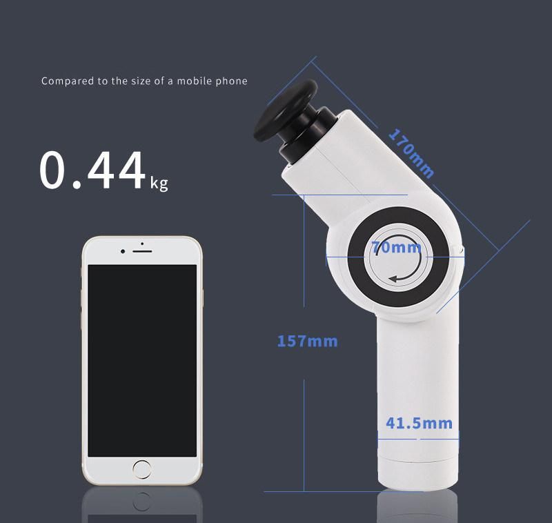 OEM Portable Mini Massage Gun 6 Levels Speed Wireless Carry Massager with Type-C Charging Port