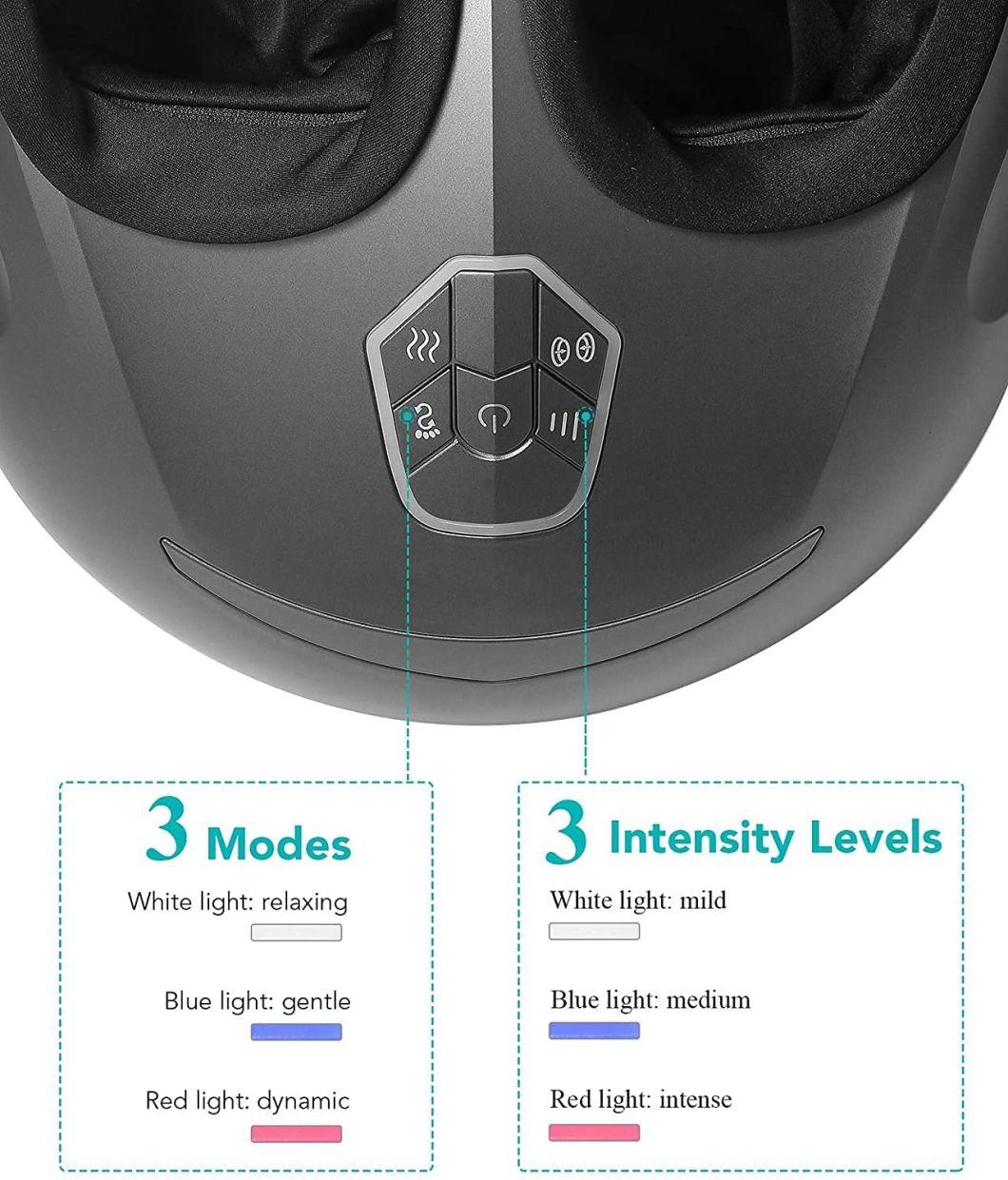 Foot Massager Machine with 5 Levels Intensity, All-Round Shiatsu Foot Massager with Deep Kneading & Air Compression for Tired Muscles & Plantar Fasciitis,