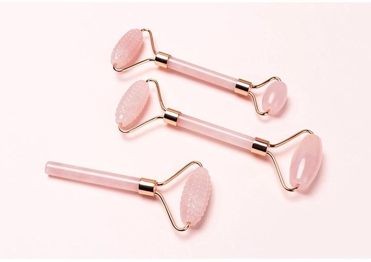 Best High Quality Private Label Facial Anti Aging Rose Quartz Pink Massage Jade Roller