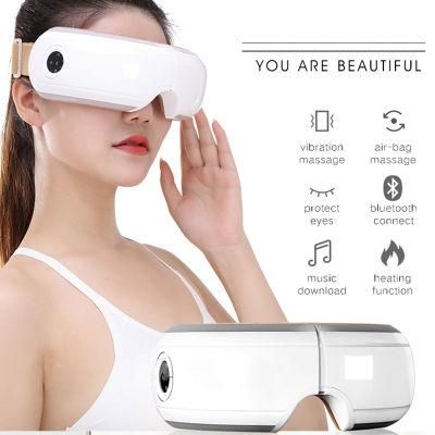 Hezheng 2022 Beauty Mini Heating Physical Therapy Massage Smart Eye Massager for Dry Eye Dark Circles Vision Care Eyestrain