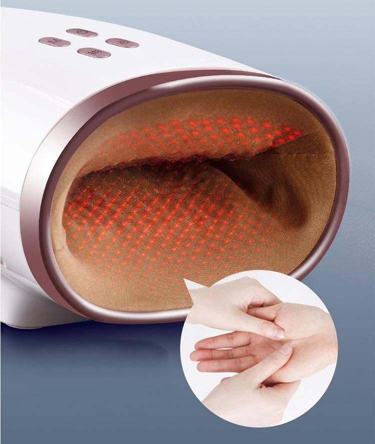Kneading Cordless Air Pressure Heated Portable Finger Hand Massager for Arthritis Wrist Pain