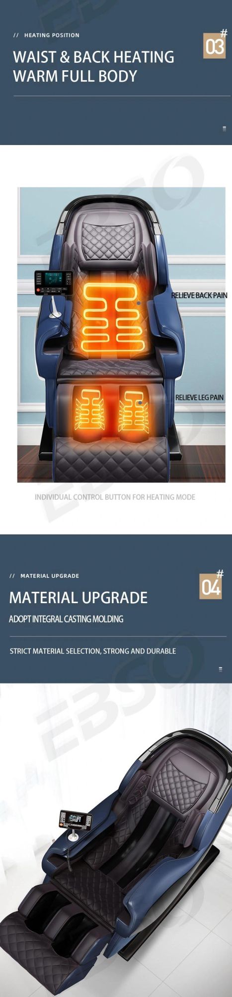 Kiki Massage Electric Tonstant Temperature LCD Display Zero Gravity Full Body Shiatsu Sofa 4D Care Massage Chair