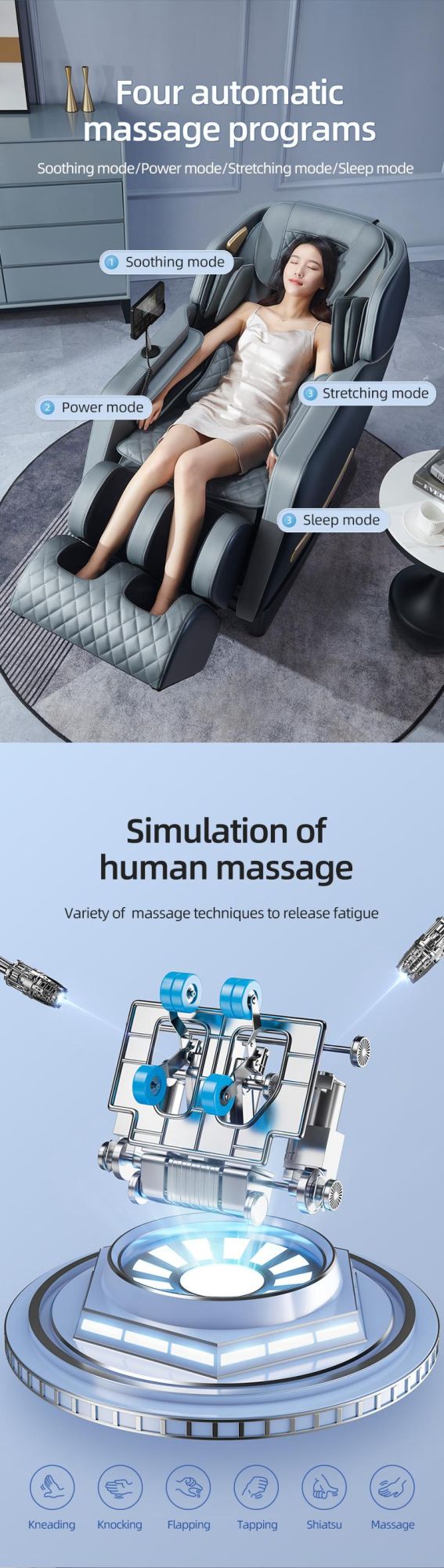 Wholesale Fauteuil Massage Pedicure 2022 8d Massagechair 4D Sofa Chairs Luxury Full Body Massage Chair Zero Gravity 3D