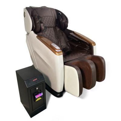 2022 New Design 4D Zero Gravity Luxury Coin Operated Commercial Massage Chair with External Coin Acceptor