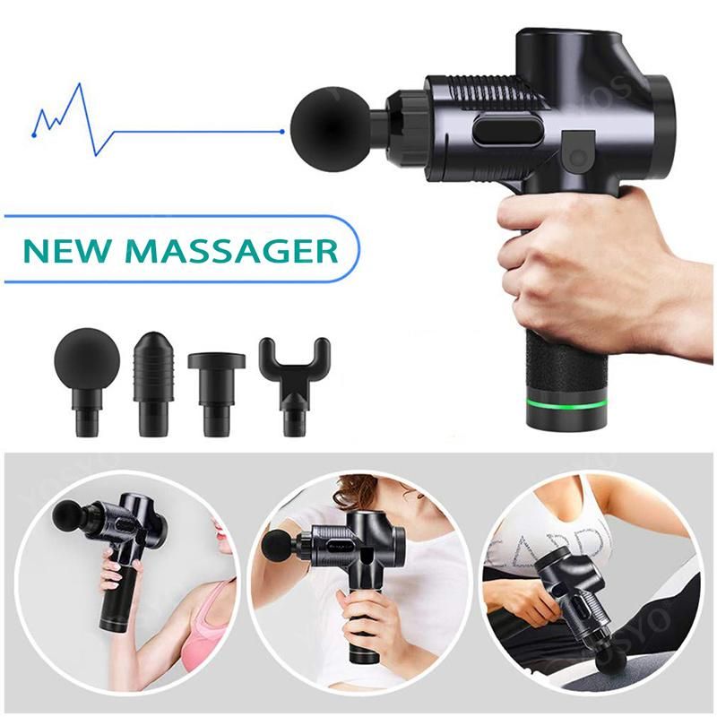 LCD Display Massage Gun Deep Muscle Massager Muscle Pain Body Massage Exercising Relaxation Slimming Shaping Pain Relief