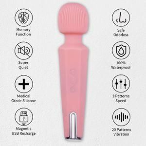 Valleymoon Pink Color Wireless Rechargeable AV Magic Massage Vibrator Silicone Massager