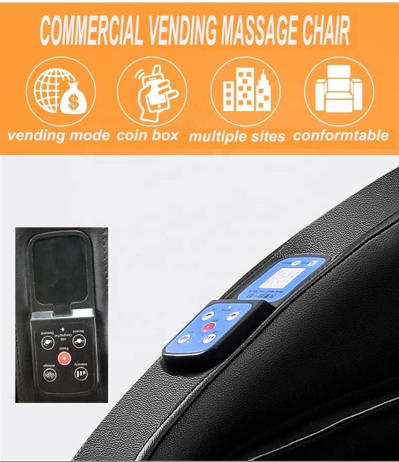 Electric Commercial Use Coin or Bill or Both Operated Airport Vending Machine Massage Chair