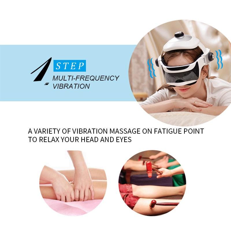 Multifunctional Vibration Massage Helmet with Head Massager and Eye Massager