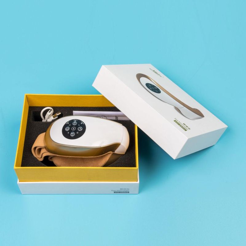 Rechargeable Heating Vibrating Wireless Air Pressure Eye Massager with Music Function