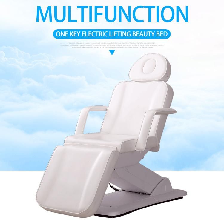Electric 4 Motors Adjustable Cosmetic Chair Salone Furniture Electric Beauty Salon Facial Bed